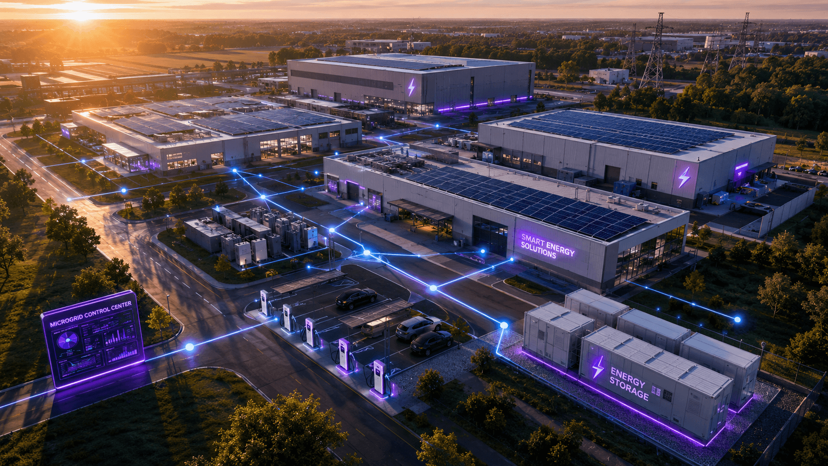 Industrielles Microgrid mit autonomer Energieversorgung und intelligenter Steuerung